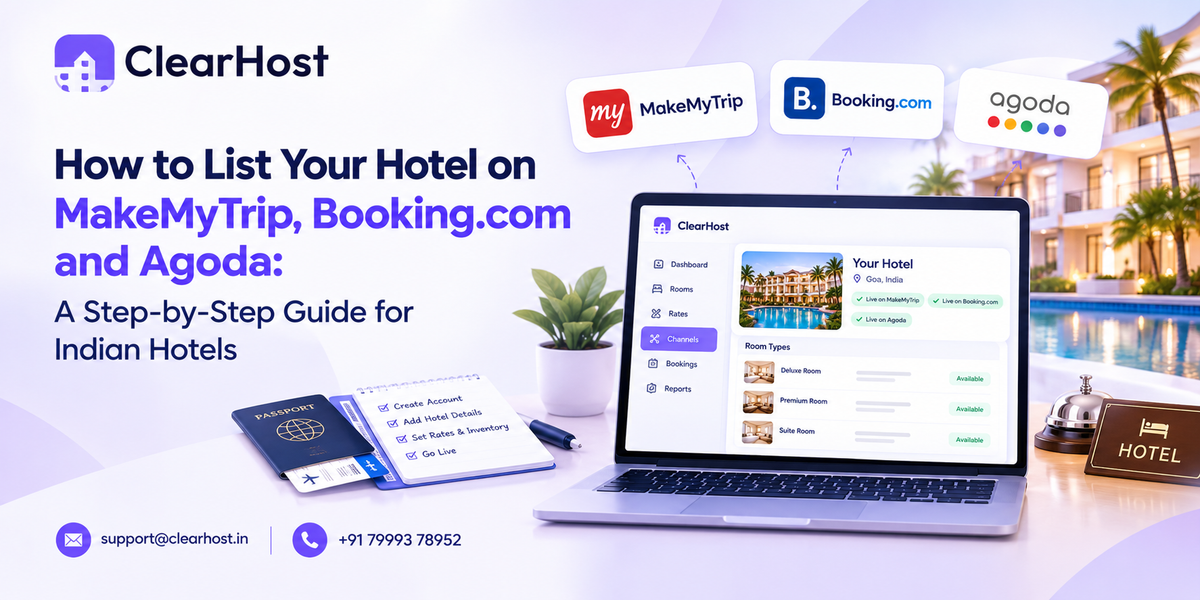 How to List Your Hotel on MakeMyTrip, Booking.com and Agoda: A Step-by-Step Guide for Indian Hotels
