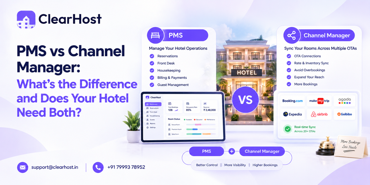 PMS vs Channel Manager: What's the Difference and Does Your Hotel Need Both?