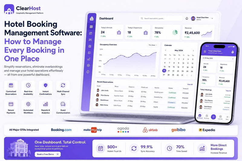 Hotel Booking Management Software: Manage Every Booking in One Place