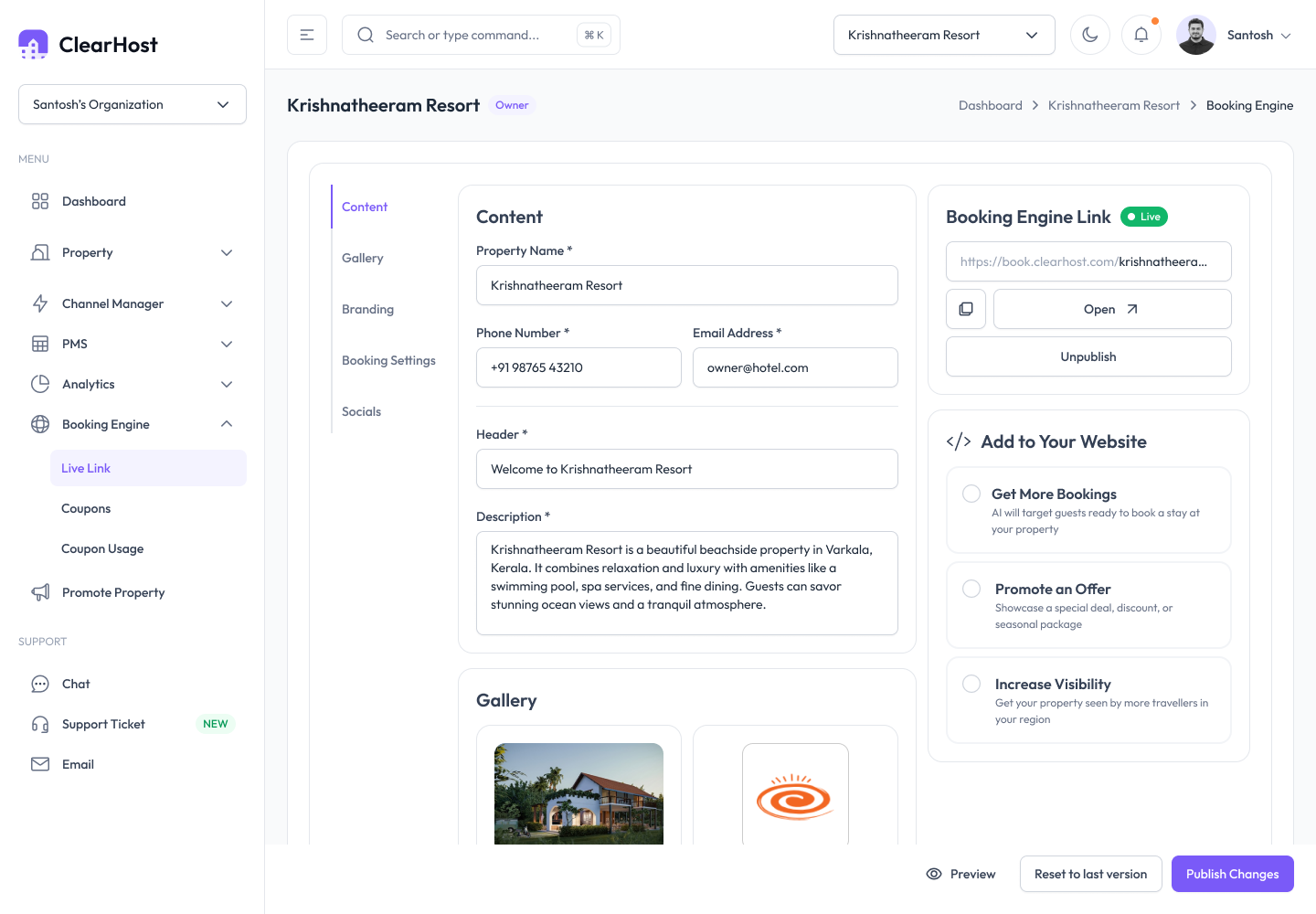 Take bookings straight from your own site.